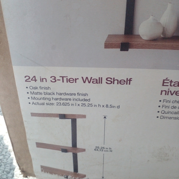 3-Tier Wall Shelf by - Picture 3 of 7